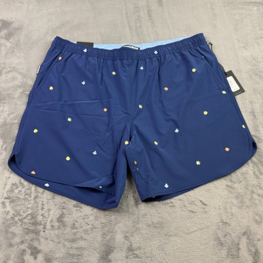 Bonobos Mens Shorts‎ Size XXL Mayfair Floral 7" Navy Blue Pockets Swim NEW